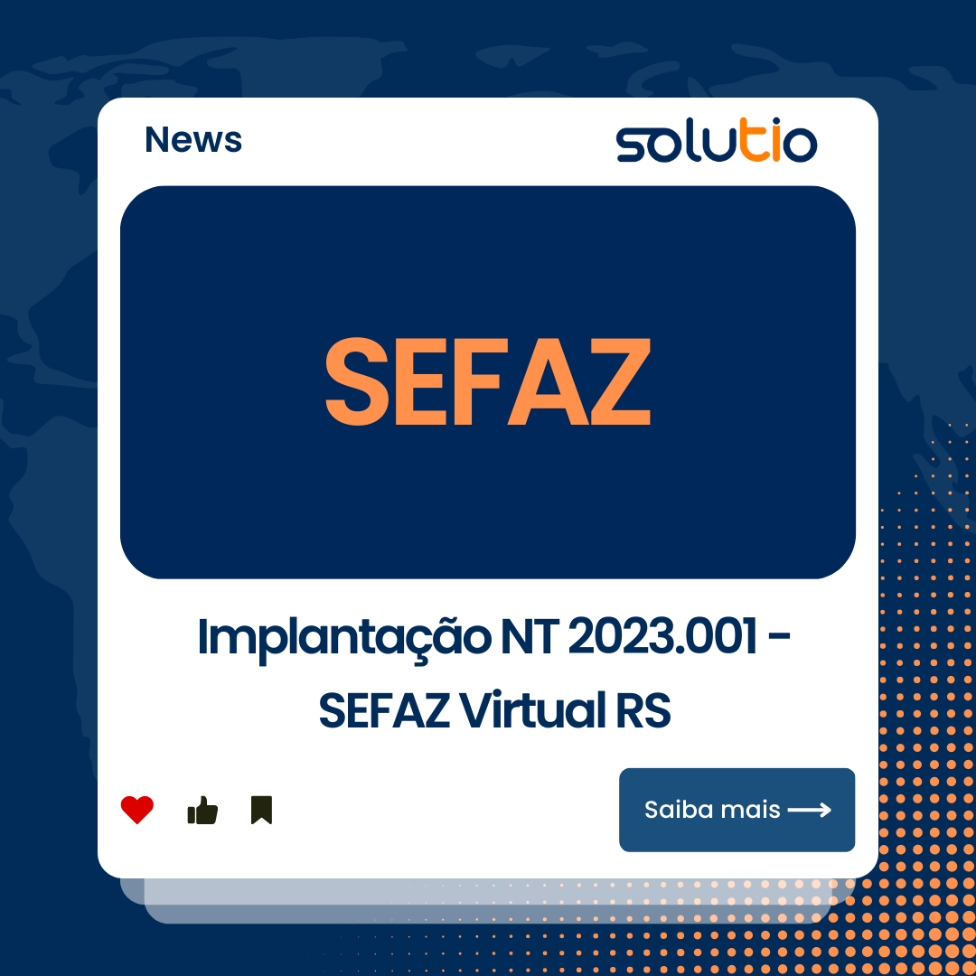 Implantação NT 2023.001 - SEFAZ Virtual RS