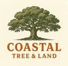 Coastal Tree & Land logo with a large, detailed tree in green and brown, over text.