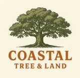 Coastal Tree & Land logo with a large, detailed tree in green and brown, over text.