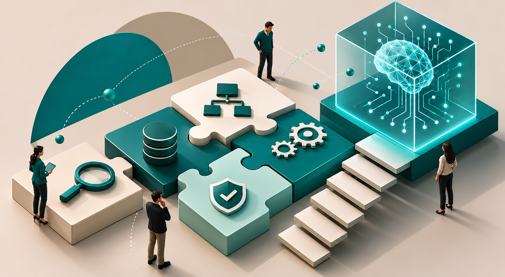 Side-by-side red and green AI factory icons, showing failed vs successful workflow automation.