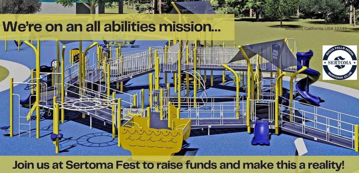 A picture of a playground with the words we 're on an all abilities mission