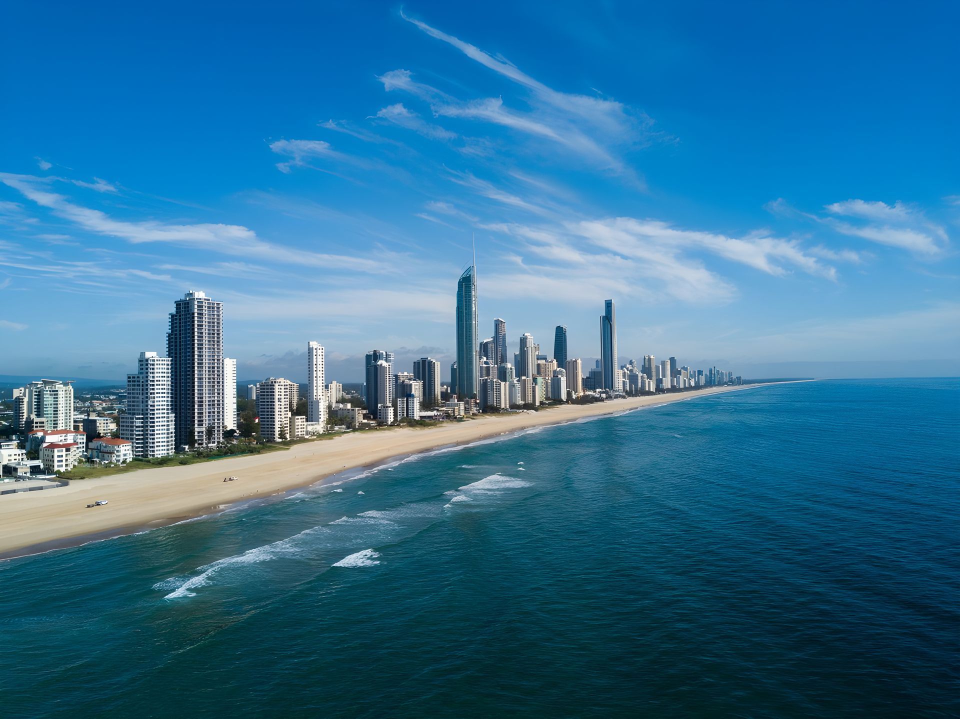 Nighttime Aerial View of a Brightly Lit Coastal City — Slack-Smith Partners In Gold Coast, QLD