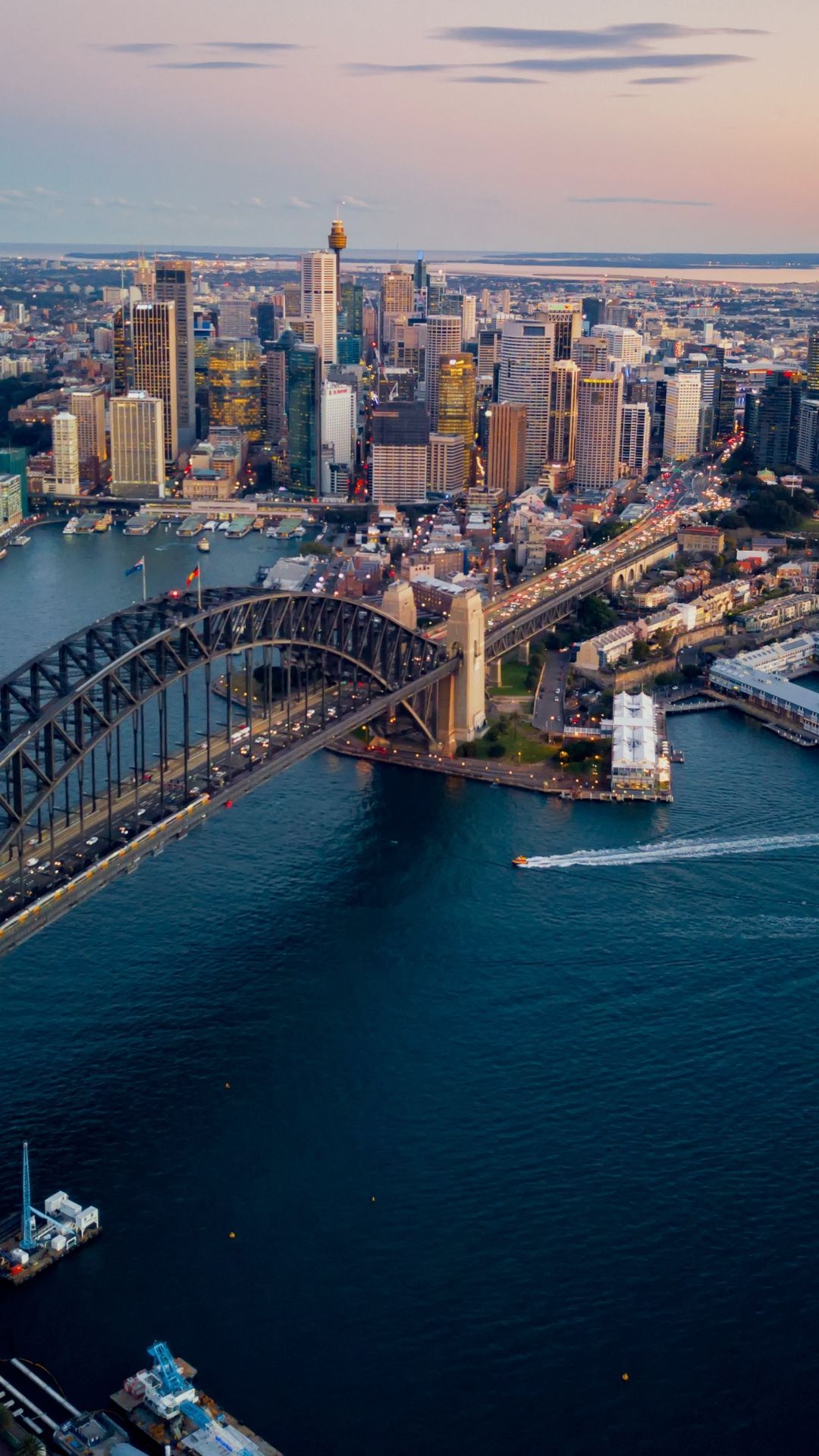 An Aerial View of Sydney Harbour with A Cruise Ship in The Water — Slack-Smith Partners in Sydney, NSW