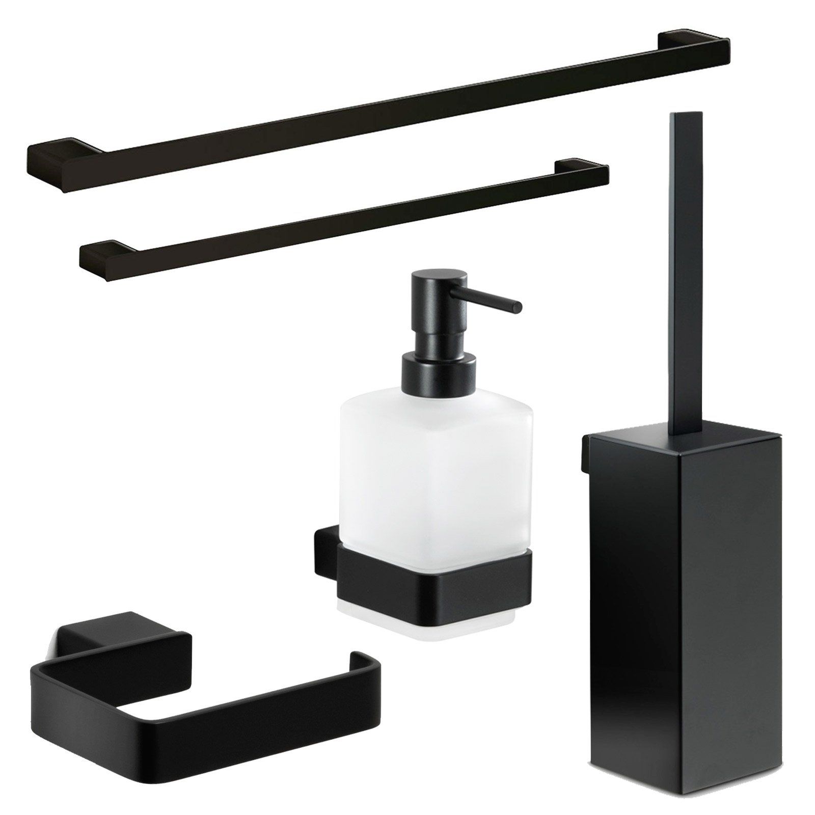 accessori per bagno neri