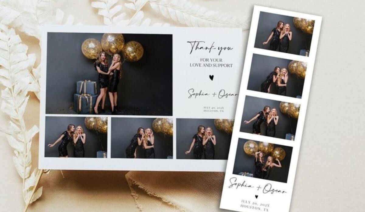 classic photo booth strip wedding
