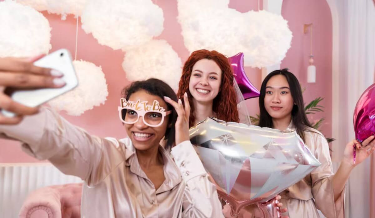 wedding party photo booth