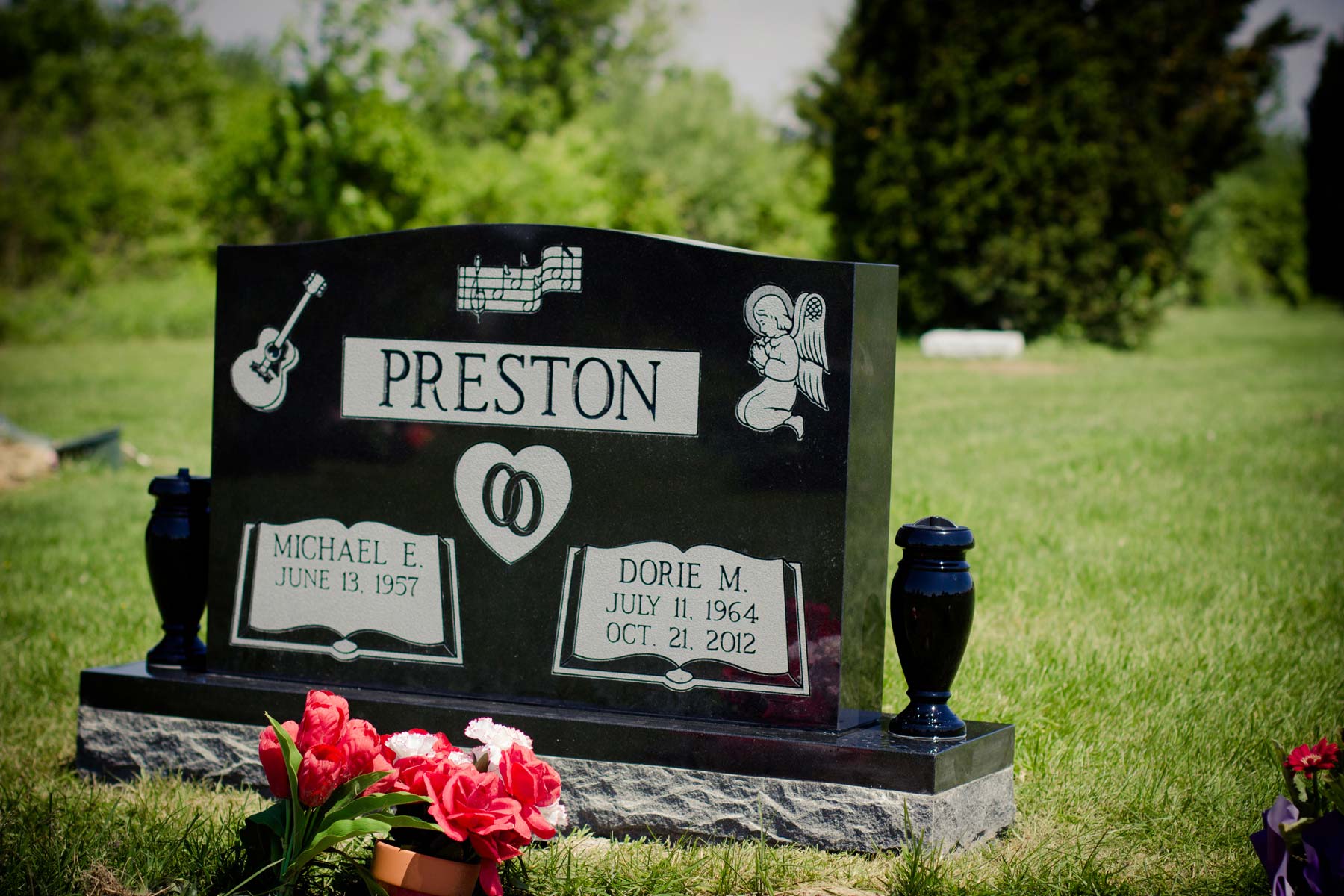 Memorials — Double Monument Black Tombstone in Columbus, Oh