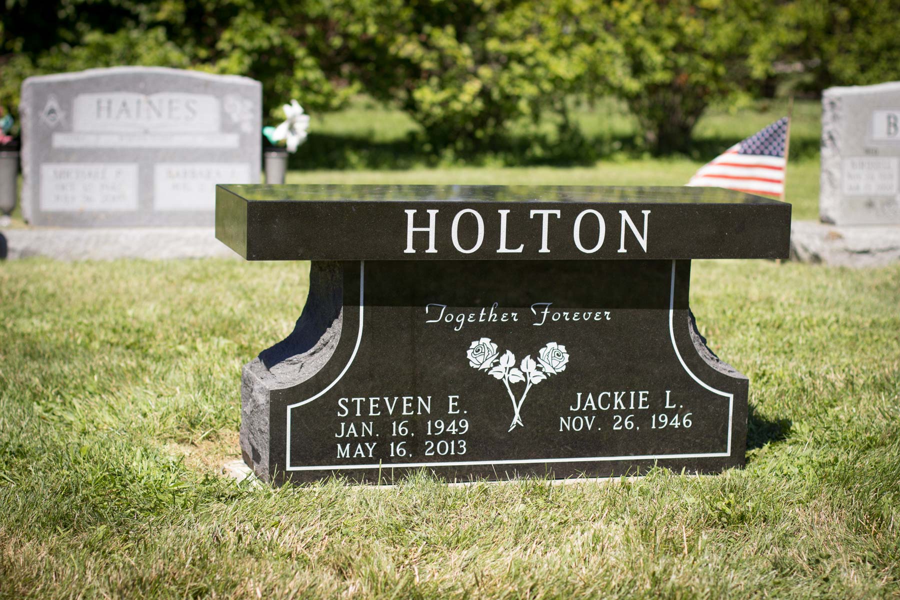 Cremation Monument — Bench Grave Marker in Columbus, Oh
