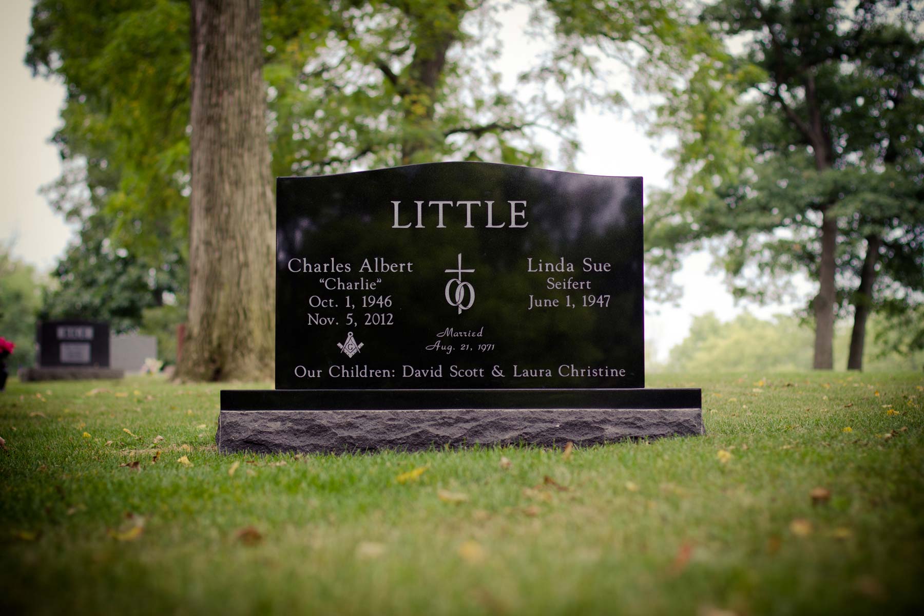 Custom Gravestone — Black Tombstone in Columbus, Oh