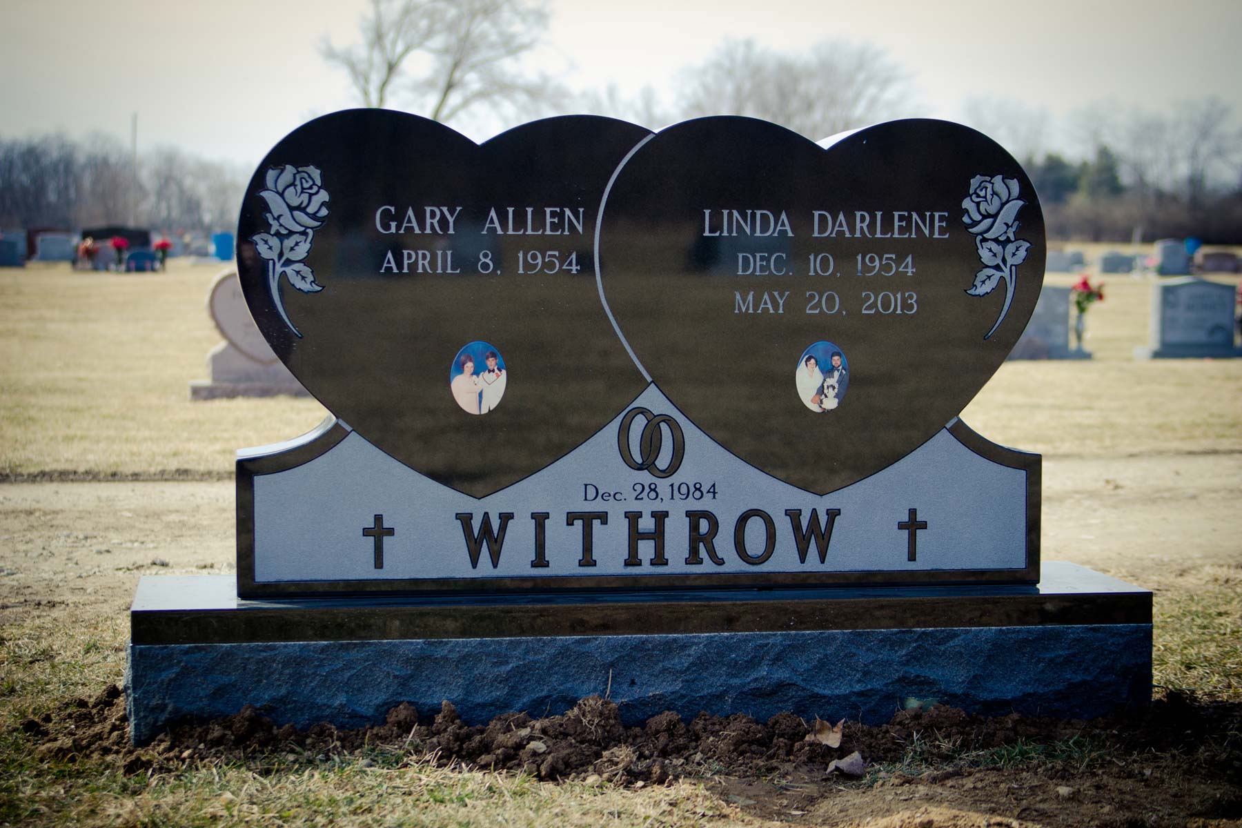 Memorials — Double Hearth with Cross Family Monuments in Columbus, Oh