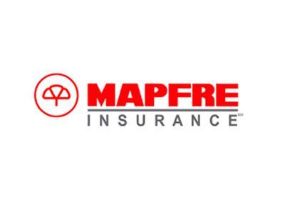 The mapfre insurance logo is red and white on a white background.
