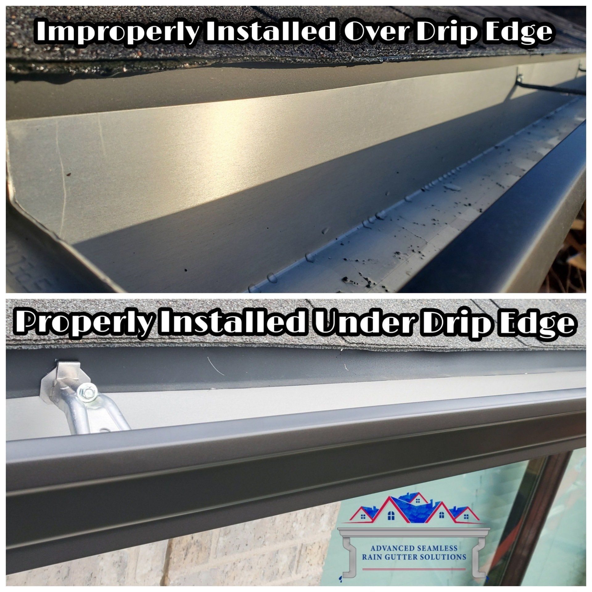 Properly installed drip edge rain gutter system ~ Advanced Seamless Rain Gutter Solutions in Kyle Tx