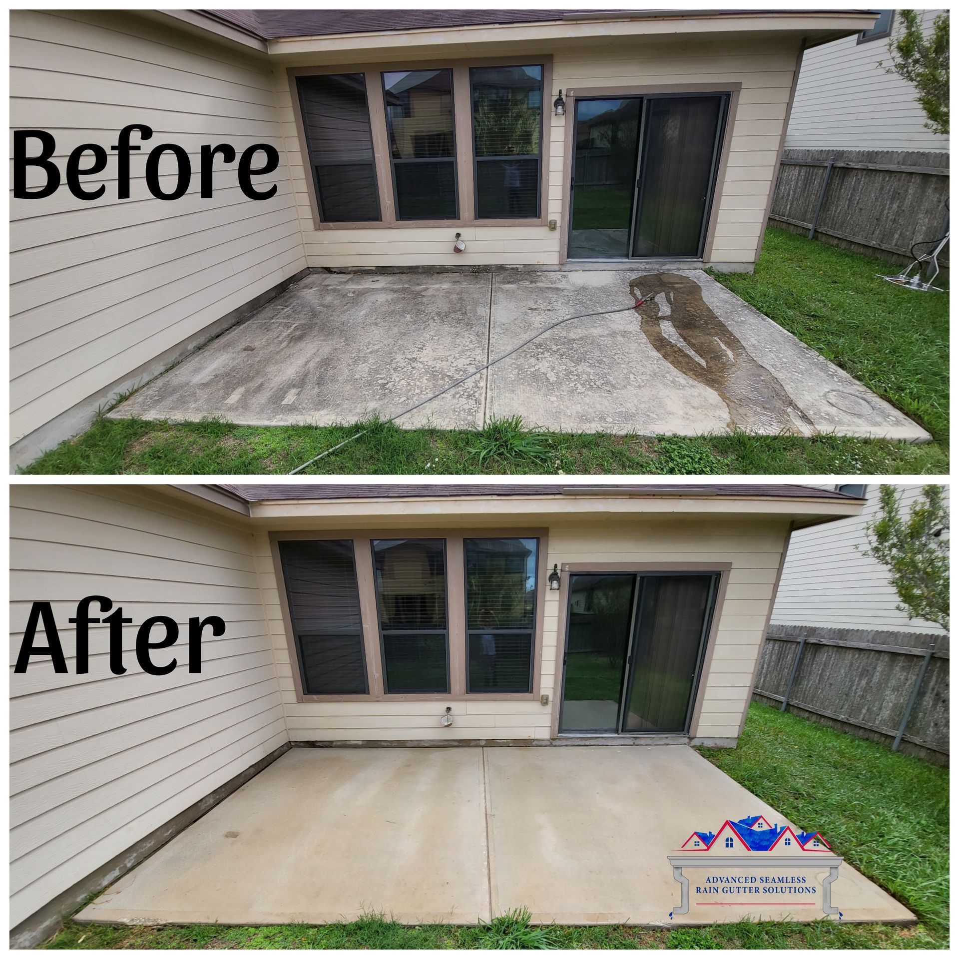 concrete deck cleaning with pressure washing in kyle tx