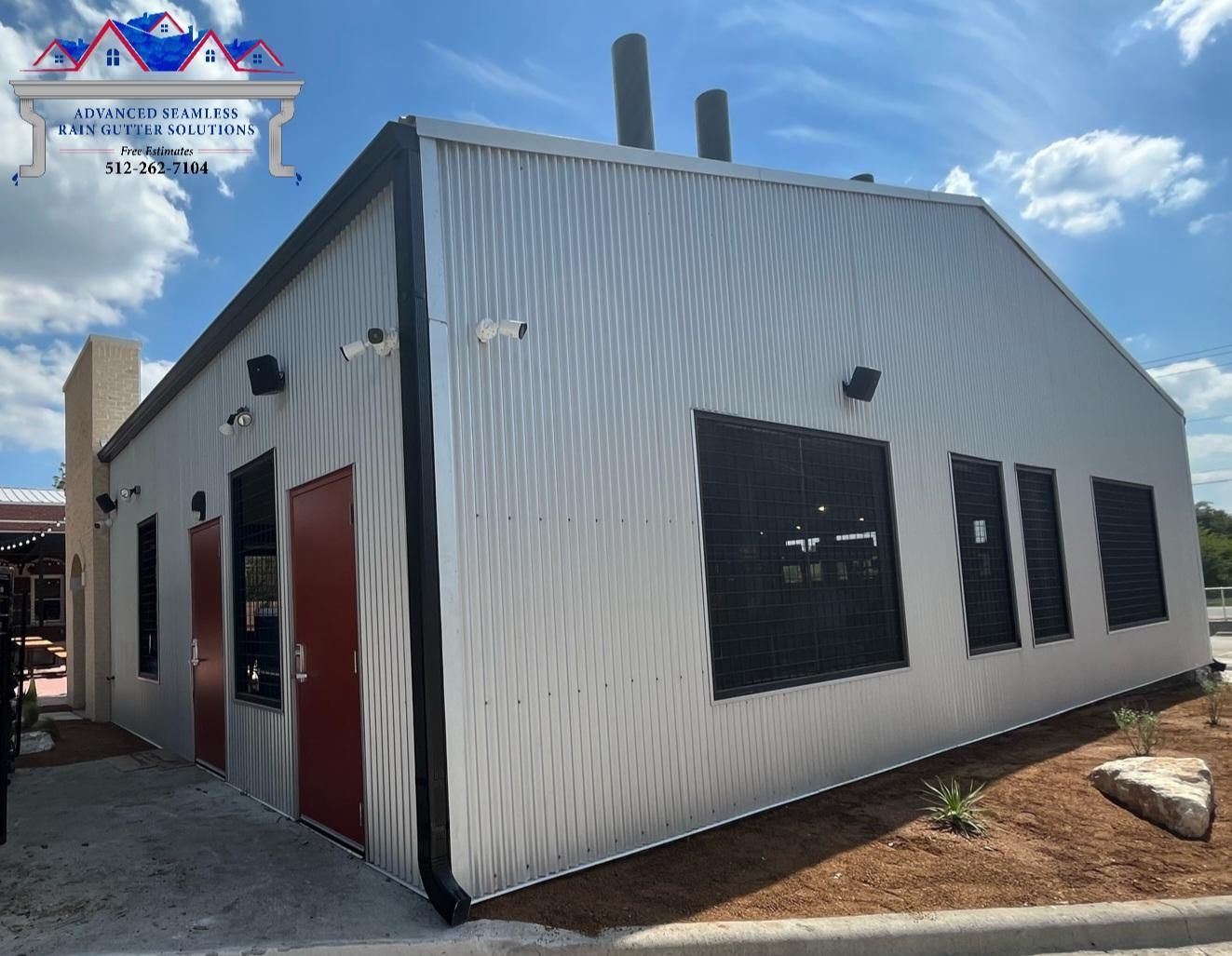 commercial rain gutter installation by Advanced Seamless Rain Gutter Solutions