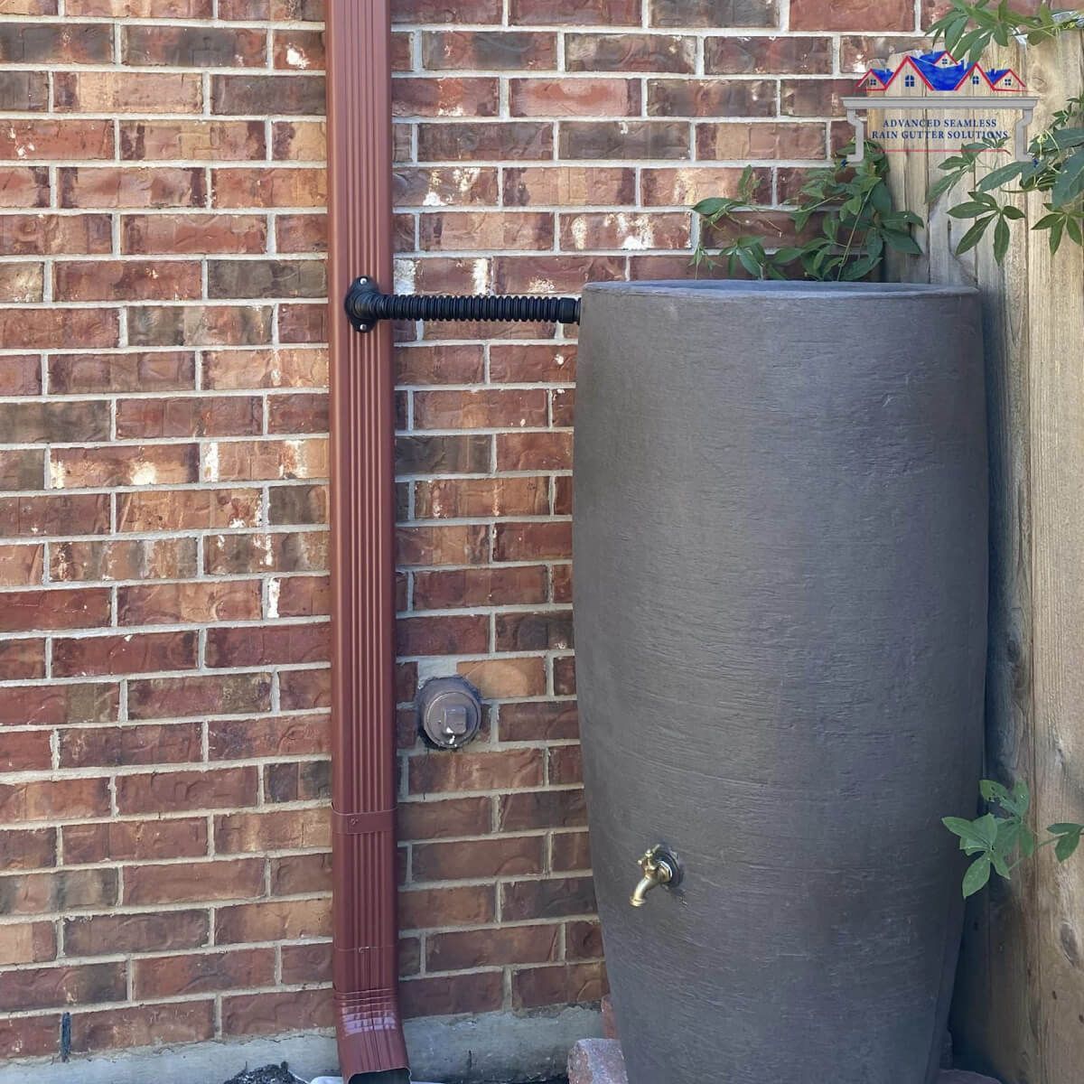 gray aesthetic rain water collection system in san marcos tx