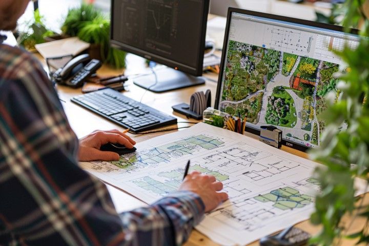 designing landscaping blueprint