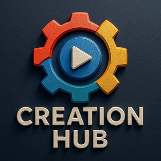 Logo showing a multi-colored gear icon with a central play button above the text 