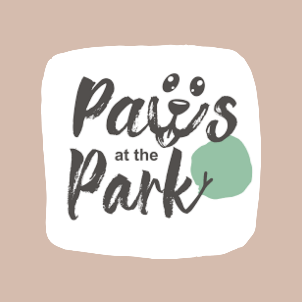 A logo for pai 's at the park with a green circle in the middle