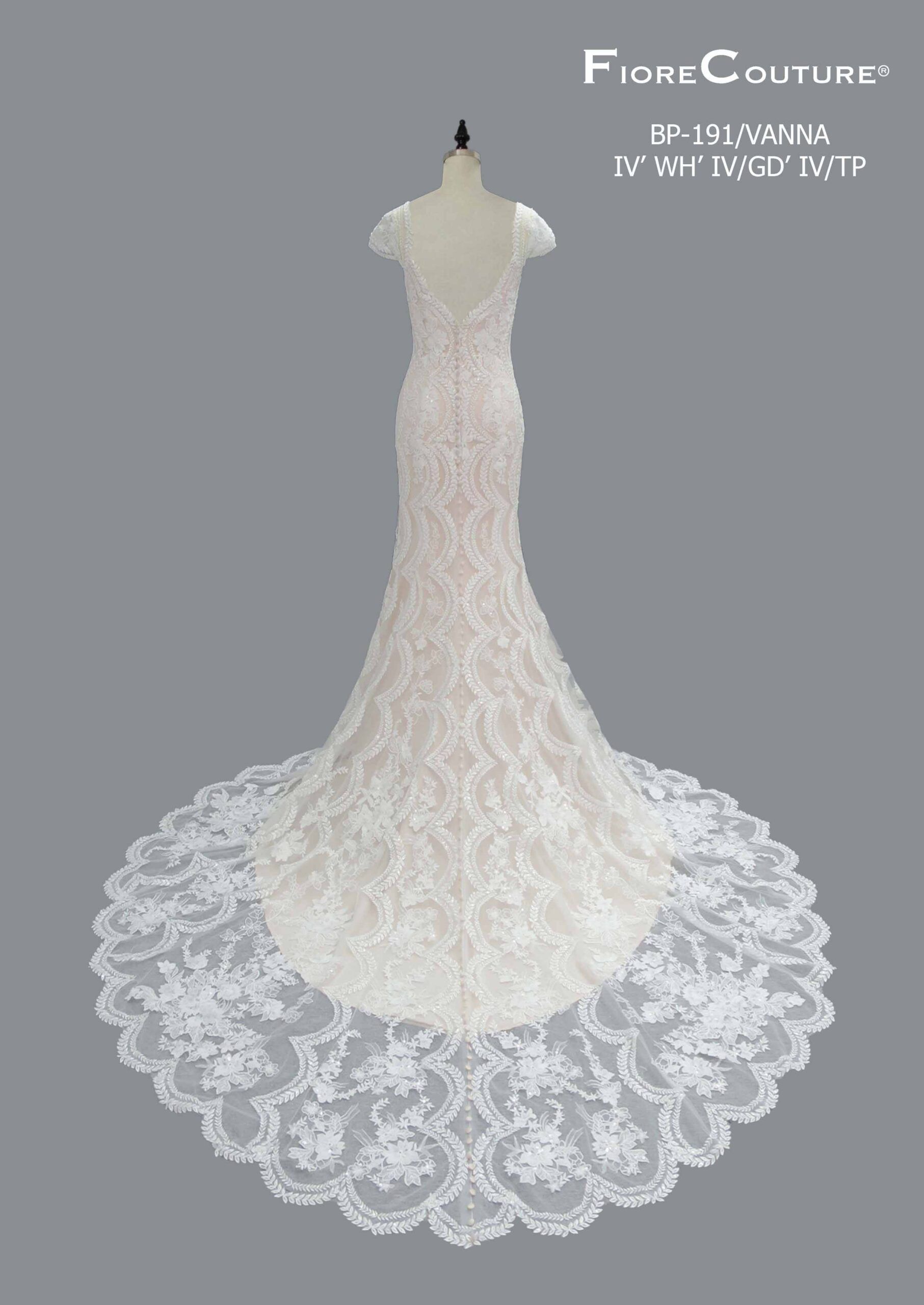 Fiore Couture Wedding Gowns with vintage lace at Fifi's Bridal in Elmhurst, IL