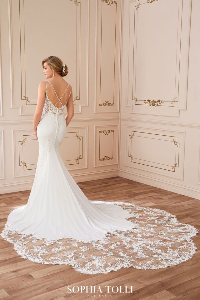kamea nude satin backless midi dress product info and reviews Straps Plunging Pleated Chiffon Long Train Wedding Dress main image 0