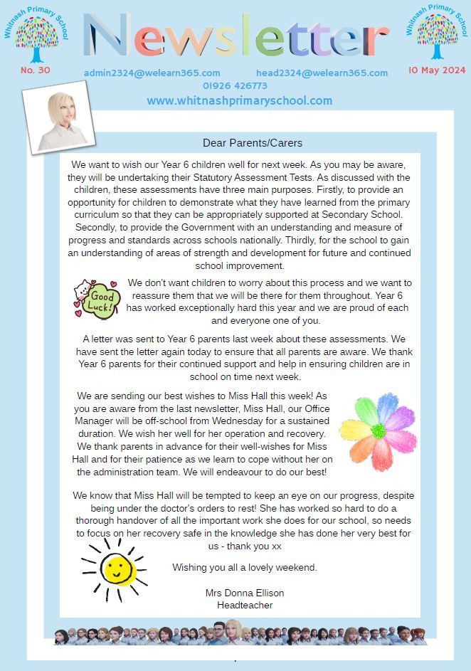 Whitnash Primary School - Newsletters 2023-24