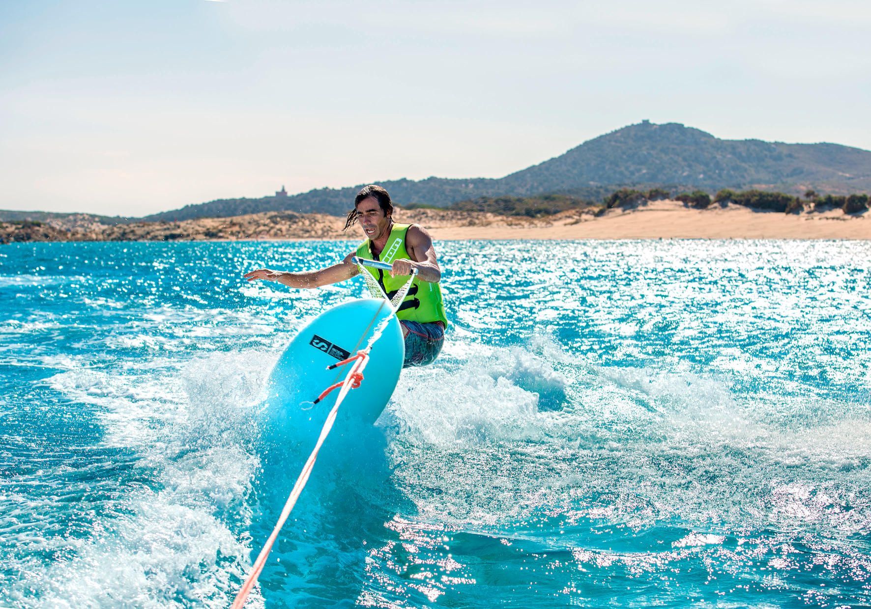 Surfing at Chia Laguna