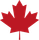 Red maple leaf, symbol of Canada.