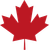 Red maple leaf, symbol of Canada.