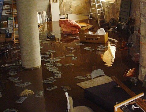 Flooded Floor - Emergency drain cleaning in Champaign and Mahomet, IL