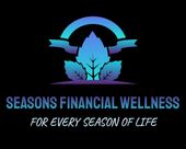 Seasons Financial Wellness logo with blue-purple leaf and crescent, tagline “For Every Season of Life”