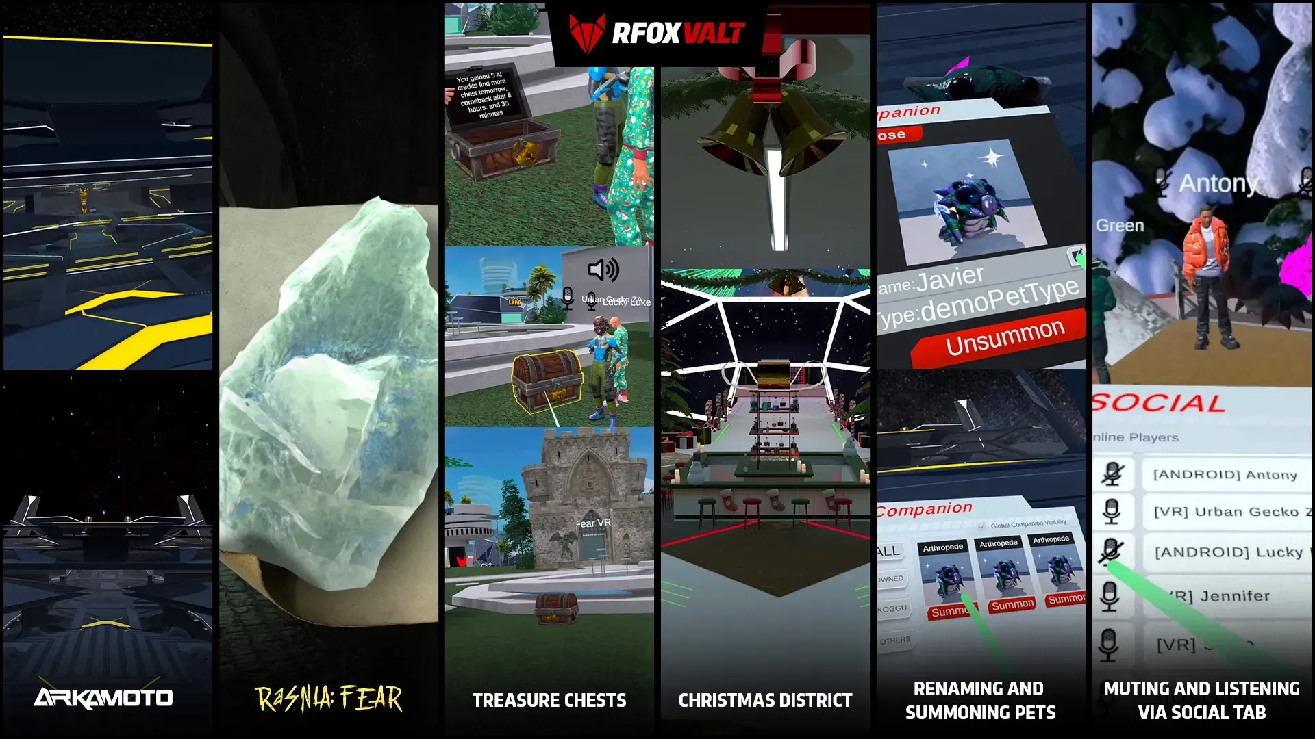 Updates on Arkamoto, RaSNIA Fear, treasure chest, and more in Build 121 of the RFOX VALT metaverse