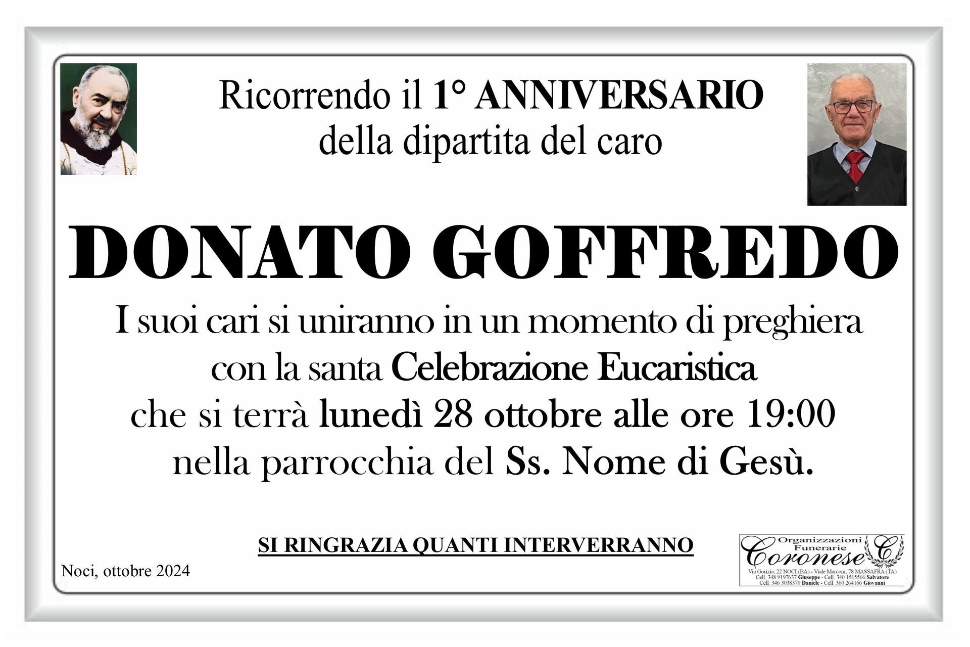 necrologio DONATO GOFFREDO