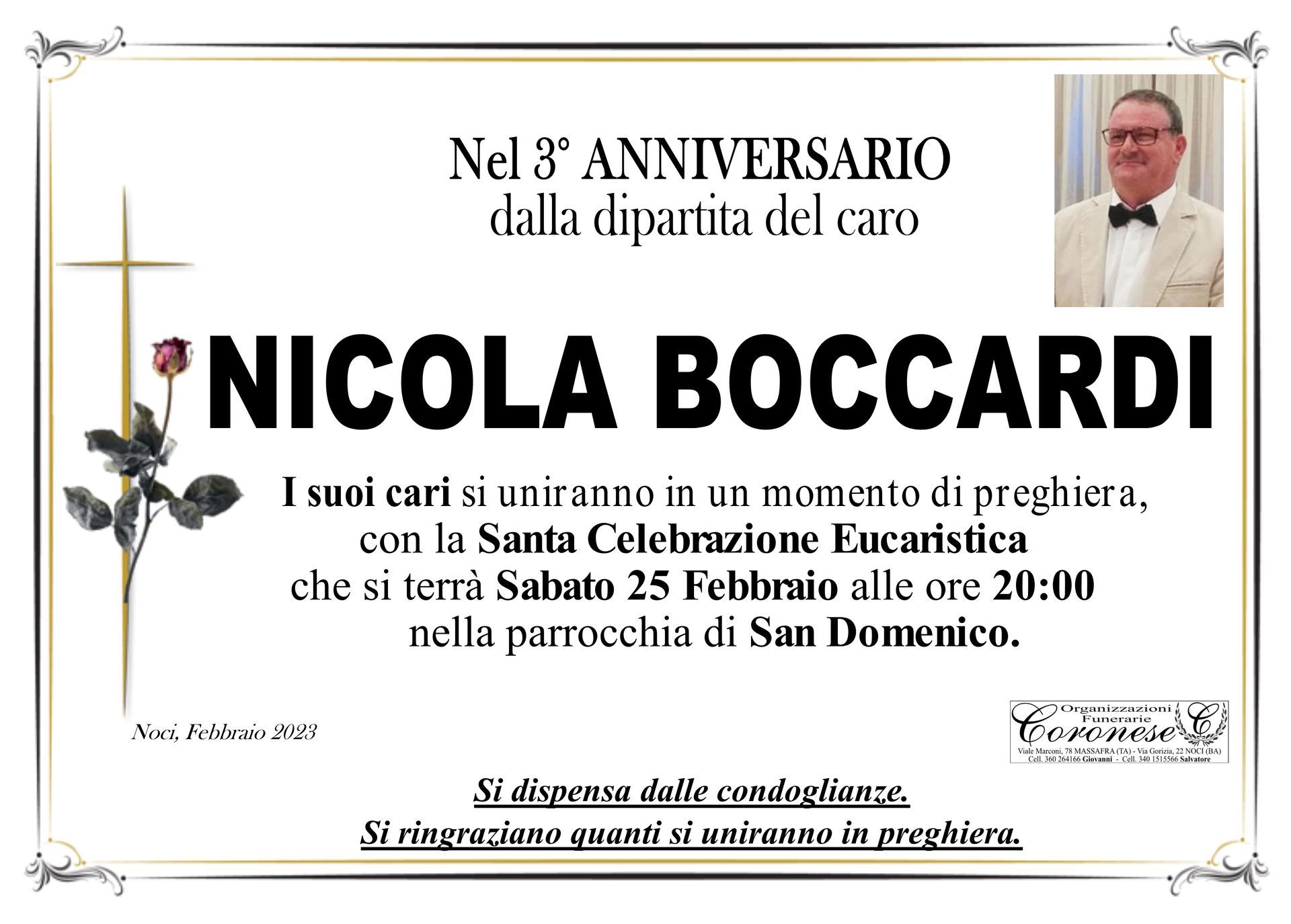 necrologio NICOLA BOCCARDI