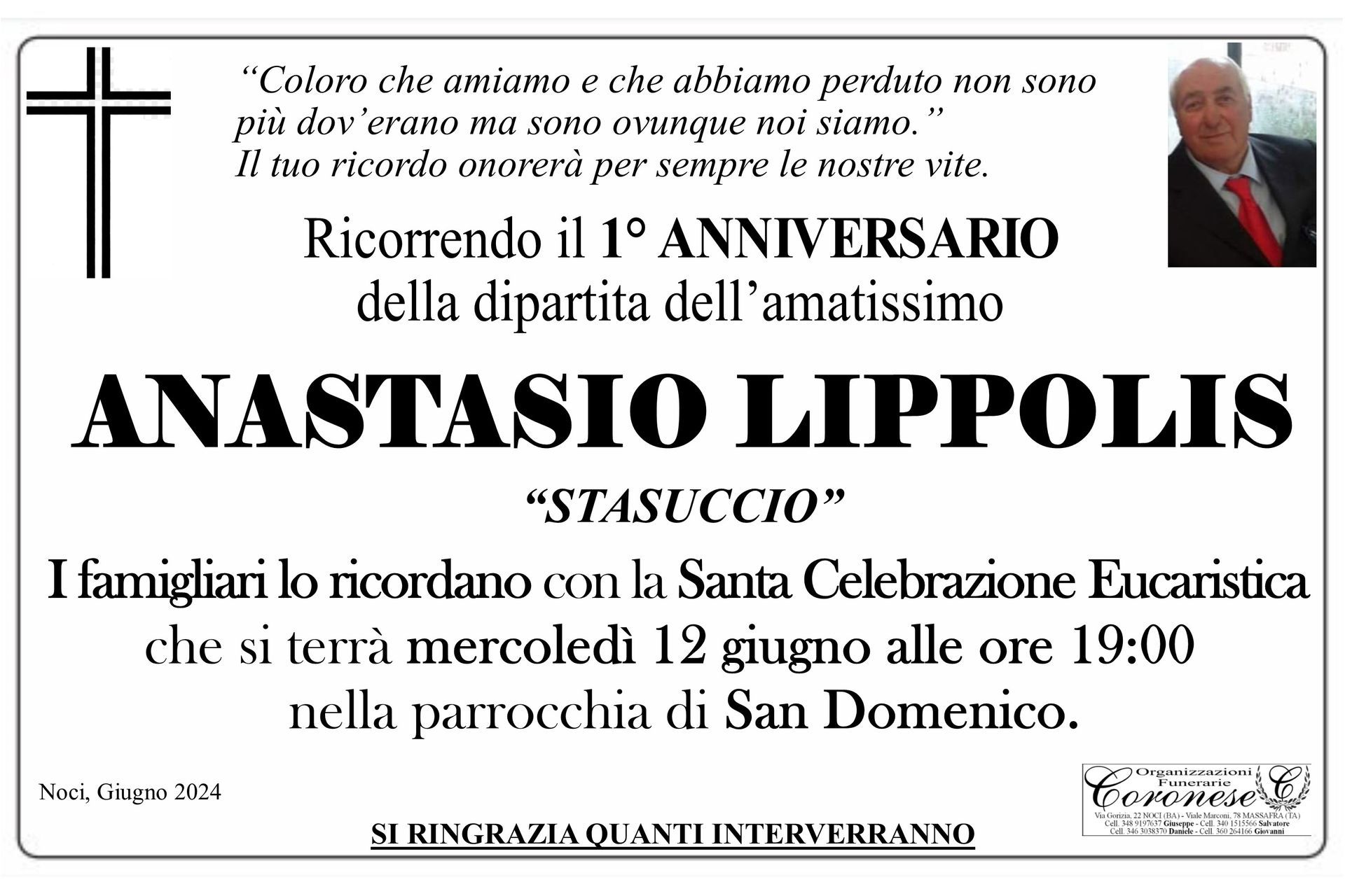 necrologio ANASTASIO LIPPOLIS  