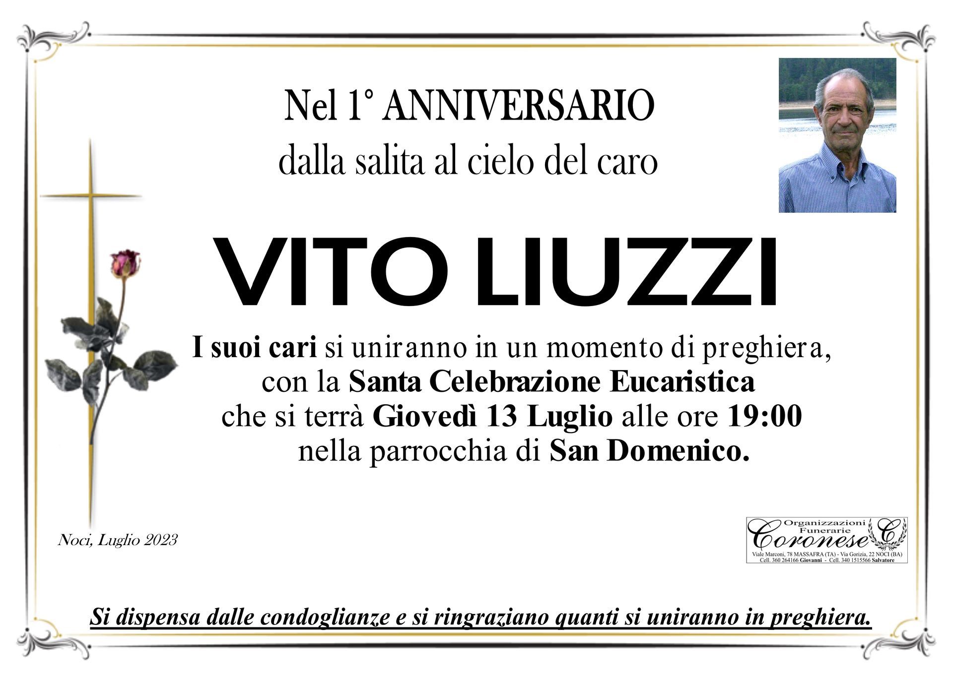 necrologio Vito liuzzi