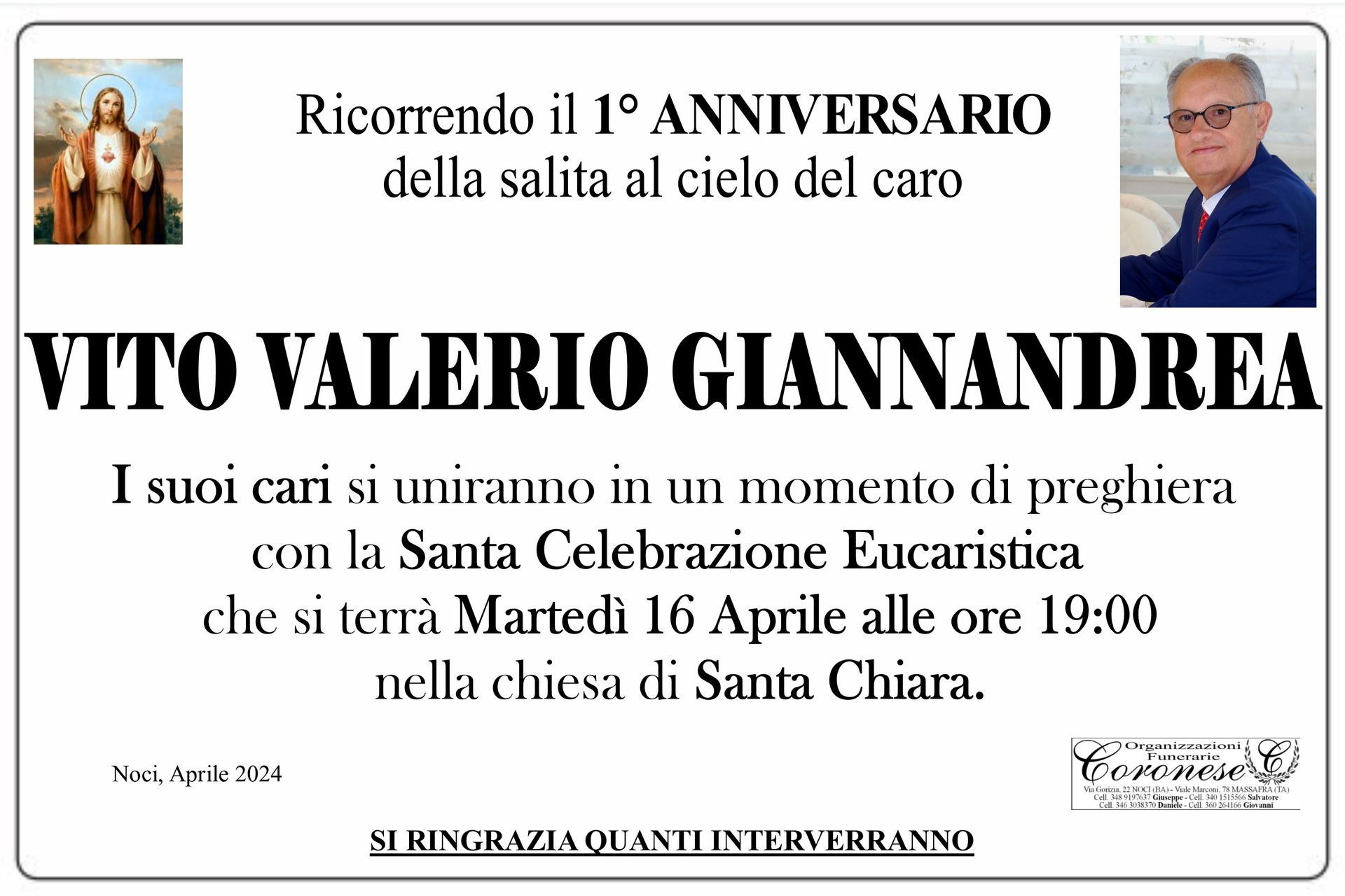 necrologio VITO VALERIO GIANNANDREA