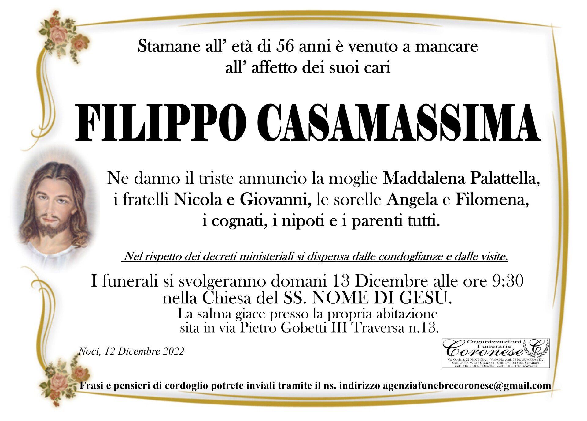 necrologio MFILIPPO CASAMASSIMA
