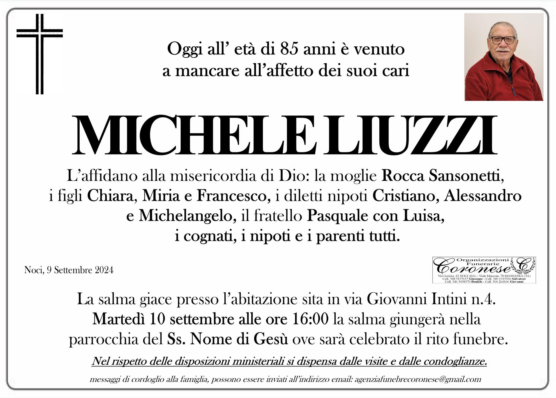 necrologio MICHELE LIUZZI