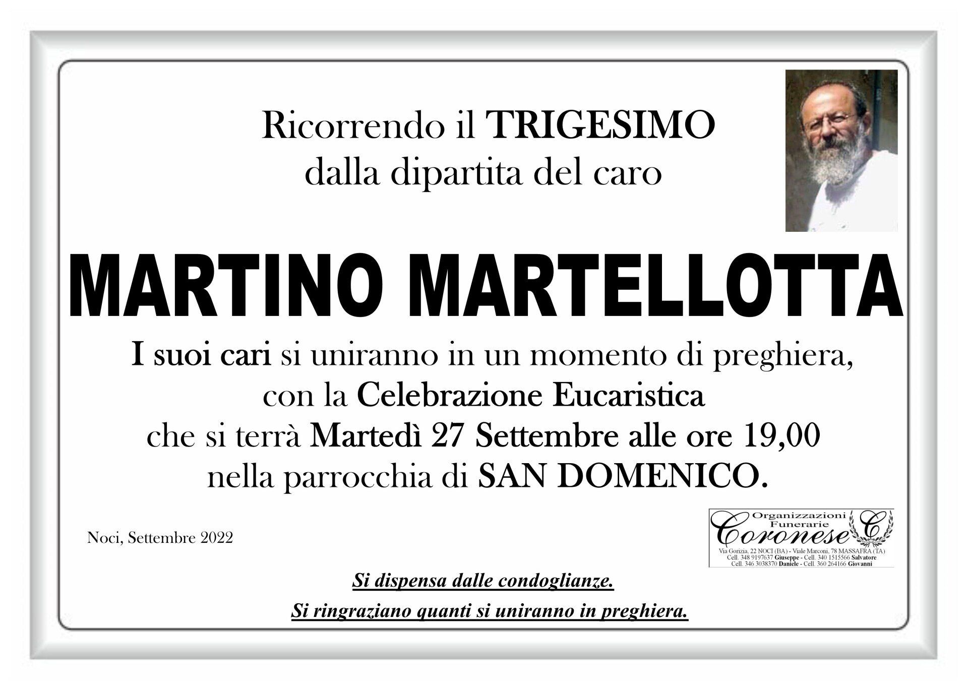 necrologio MARTINO MARTELLOTTA