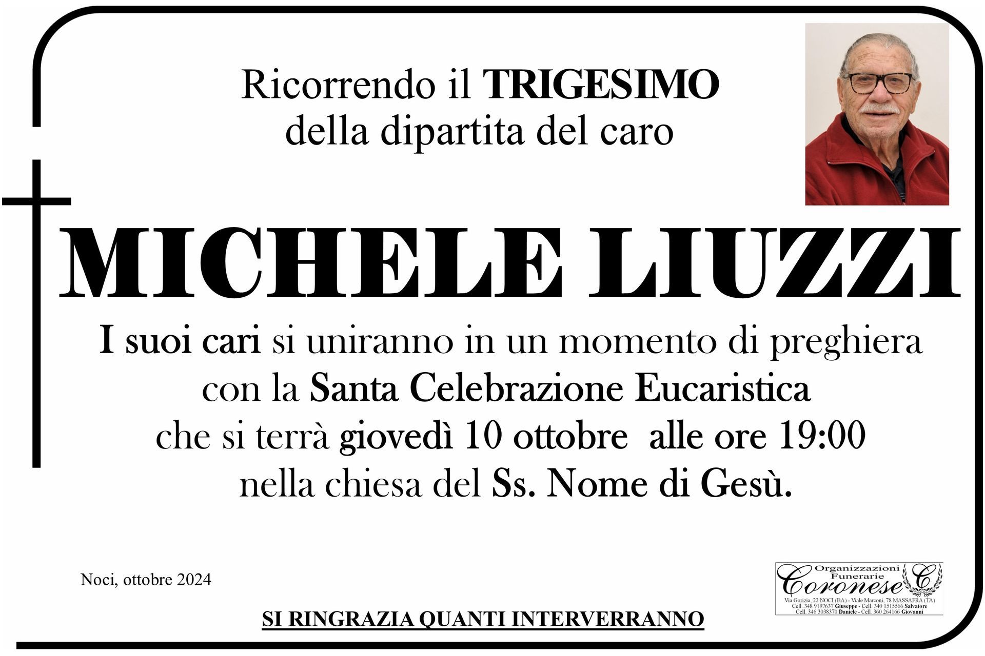 necrologio MICHELE LIUZZI