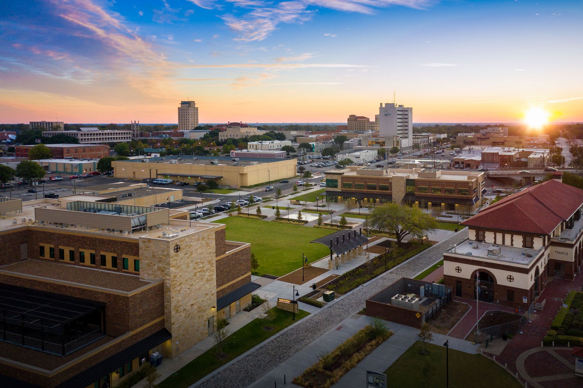 Aerial view of Temple, TX