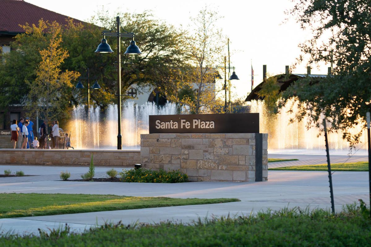 Santa Fe Plaza and Heritage Park downtown Temple TX