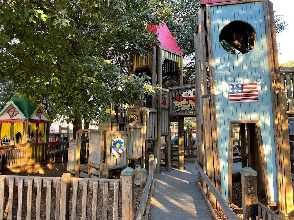 Whistle Stop Park train themed playground Temple TX