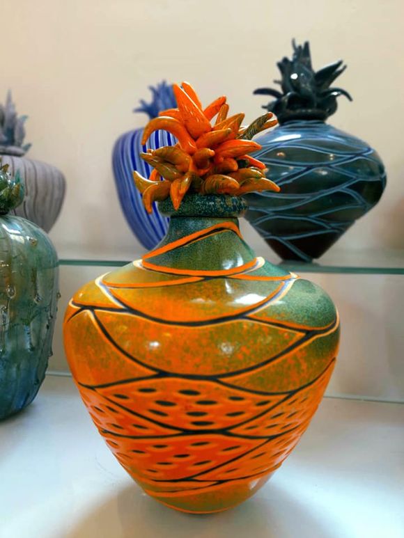 decorazione colorata vaso