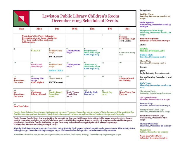 Events for December 2023 – Upper Moreland Free Public Library