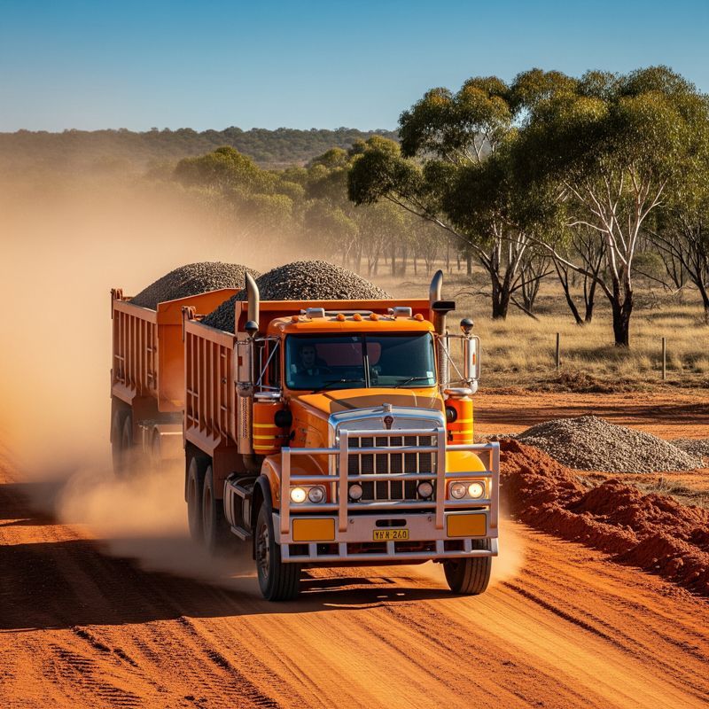 Quarry materials and gravel transport