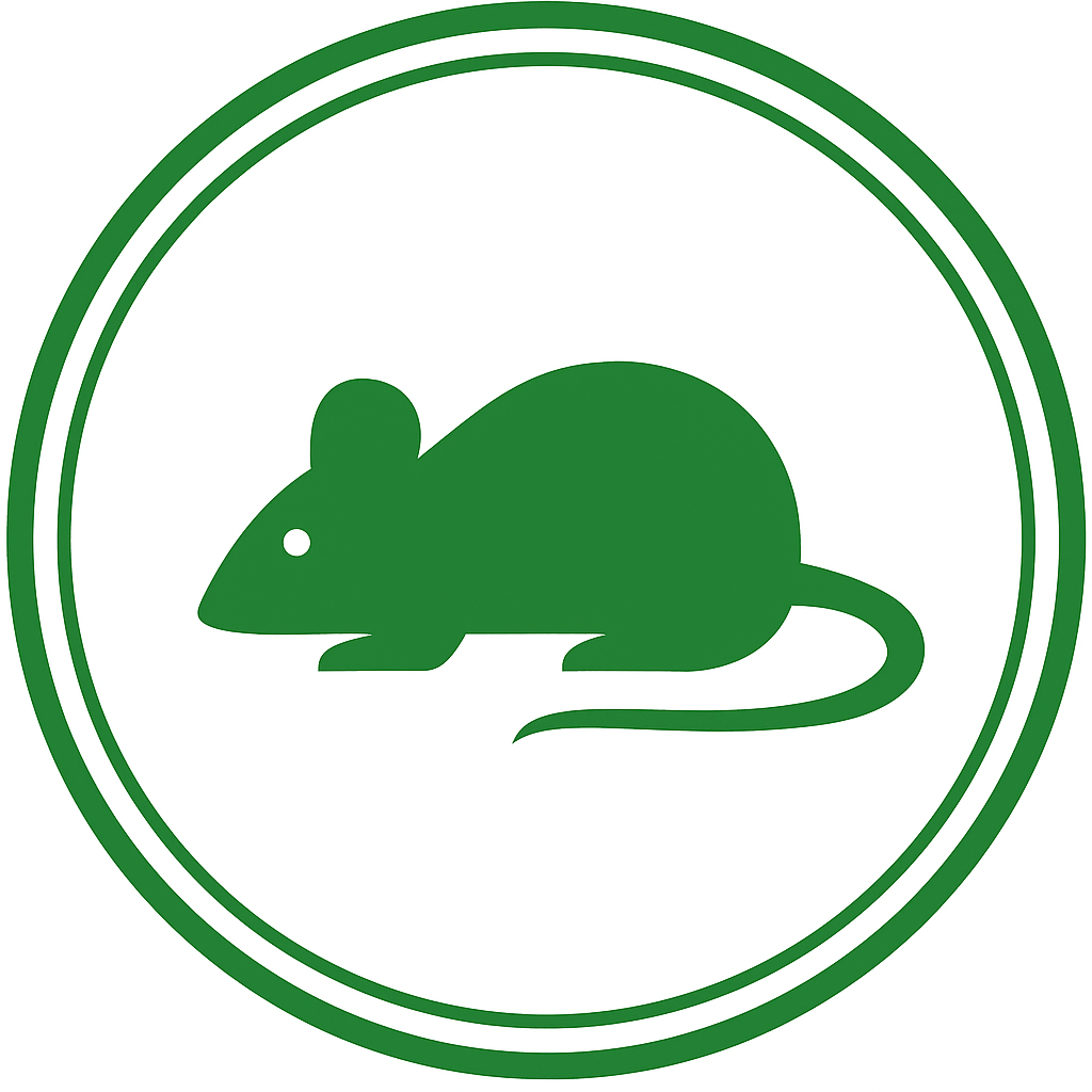 A green mouse is in a green circle on a white background.