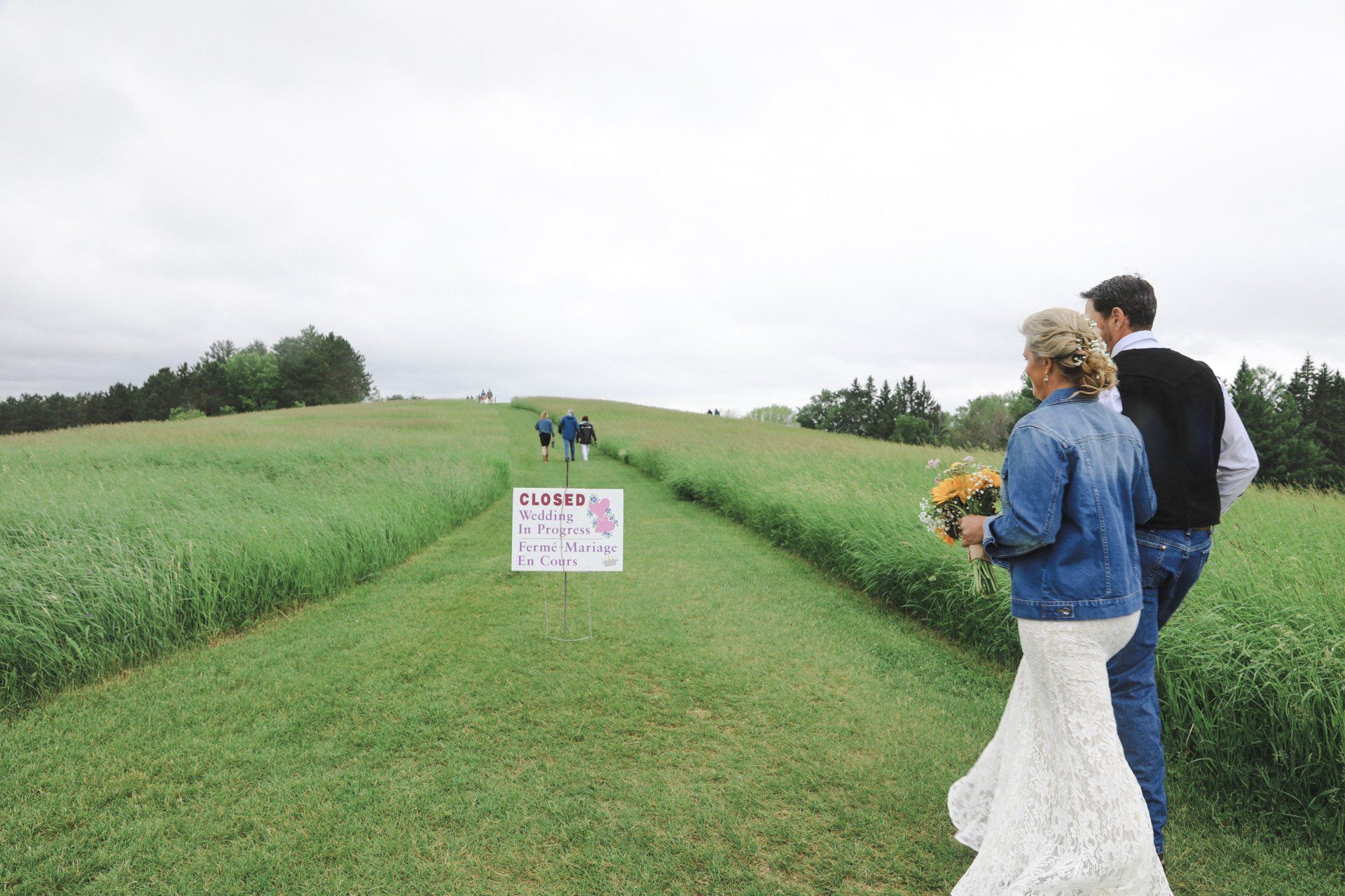 Wedding at The Wildflower in Vermont in a large field