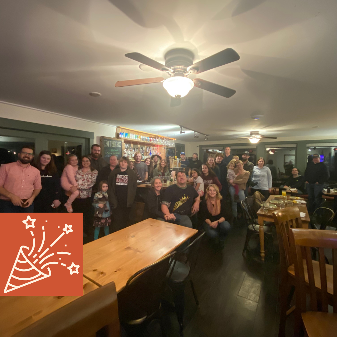 The Wildflower staff gets together for a Thanksgiving crew and family party