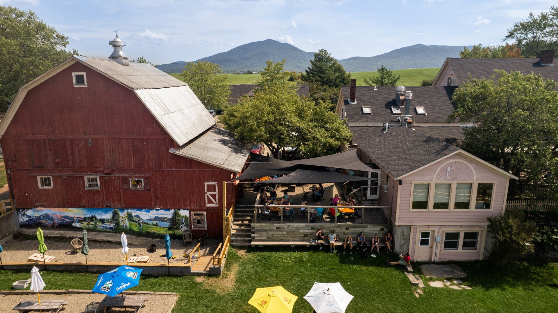Overhead shot of The Wildflower in Vermont.